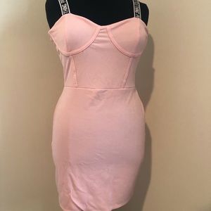 Pretty Little Thing Blush Pink Dress with Straps